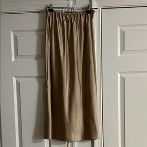 Elegant Tan Women's Skirt Silky Old Navy L